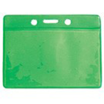 BRADY PEOPLE ID, BADGE HLDER, DATA/CREDIT CARD, GREEN FRAME VINYL BADGE HLDER, SLOT-100 PER PACK WITH MOQ OF 1 PACK/ SOLD IN PACKS OF 100
